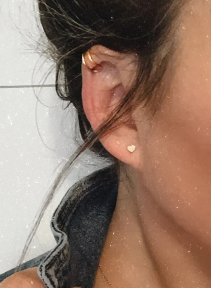 Heart earrings- Gold
