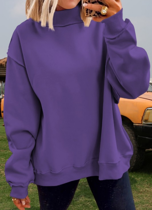 Mock neck: Sweatshirt