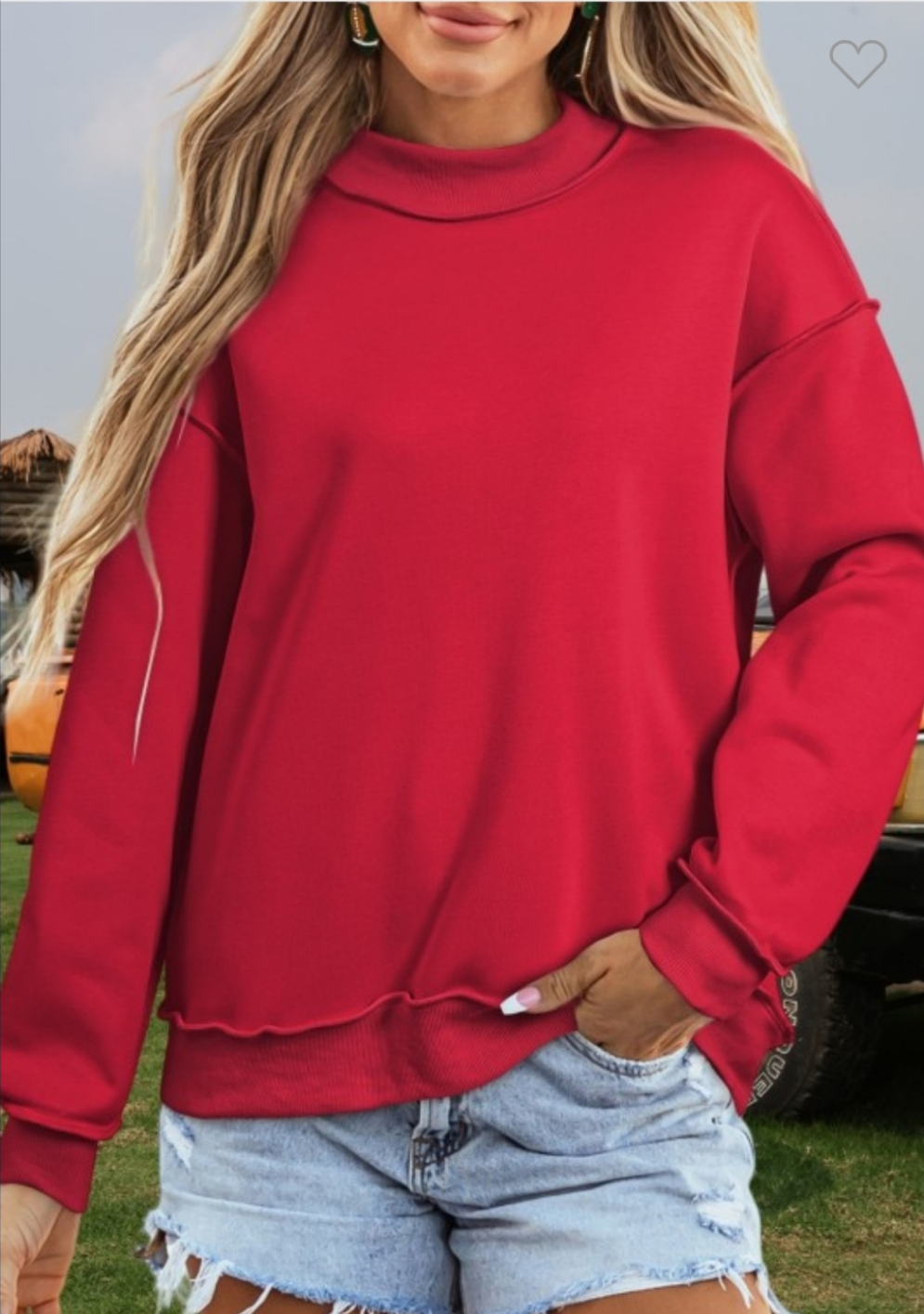 Mock neck: Sweatshirt