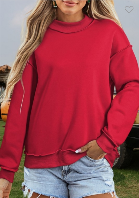 Mock neck: Sweatshirt